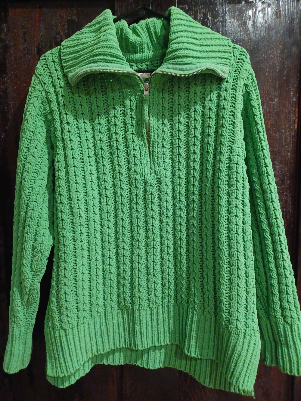 Aerie Cable Car Quarter Zip Sweater